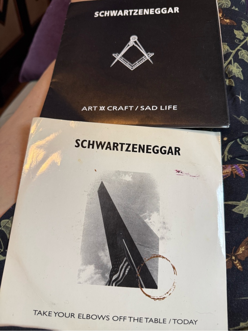 2 x highly sought SCHWARTZNEGGAR anarcho punk records 7” uk crass conflict singl